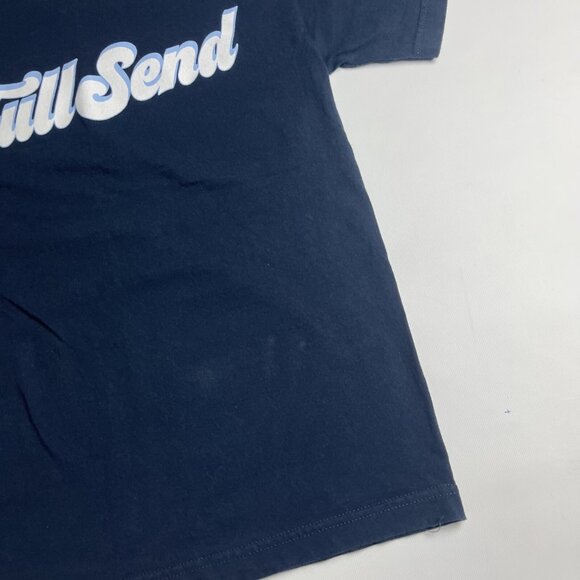 Nelk Boys Full Send Retro Groovy Logo Spellout T-Shirt Mens Sz S Blue - Picture 7 of 16